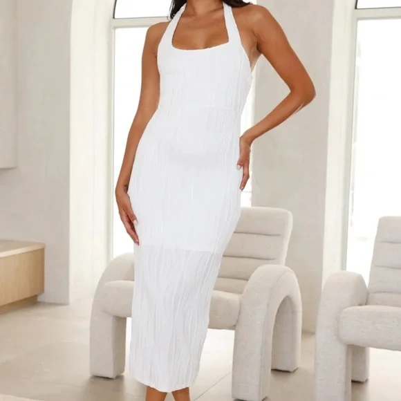 linen blend mini dress Simkhai Covey Linen-Blend Mini Dress